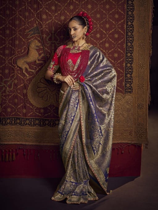 Exclusive Wedding Dola Silk Saree for Women