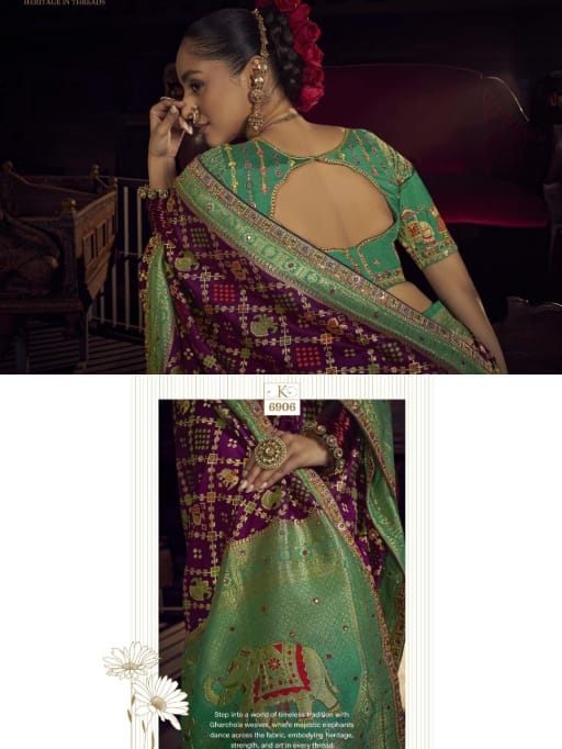 Exclusive Wedding Dola Silk Saree for Women