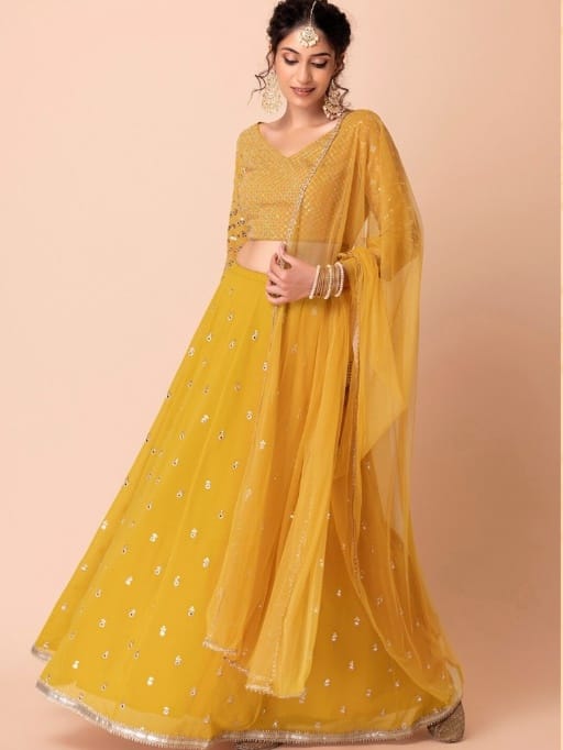 Exclusive Yellow Lehenga Choli for Haldi