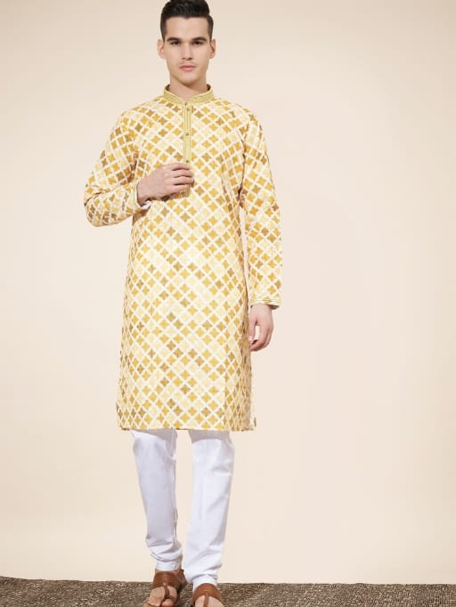 Heavy Cotton Digital Printed Lakhnavi Ethnic Kurta