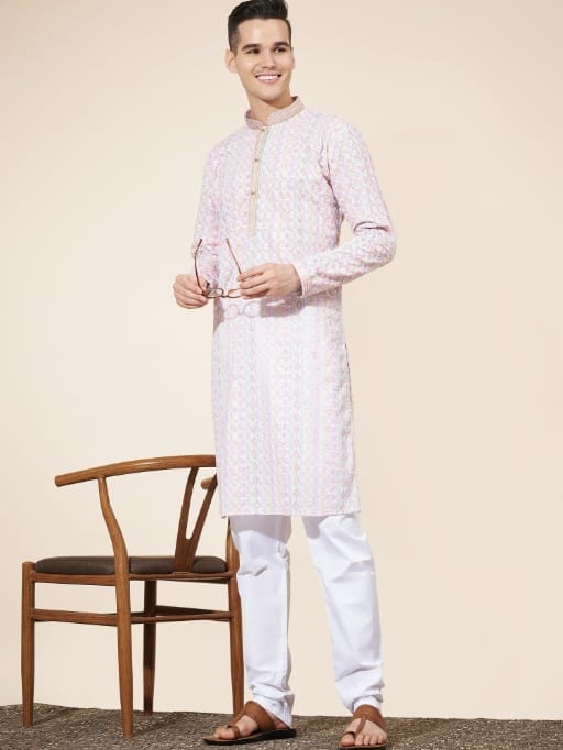 Heavy Cotton Digital Printed Lakhnavi Ethnic Kurta