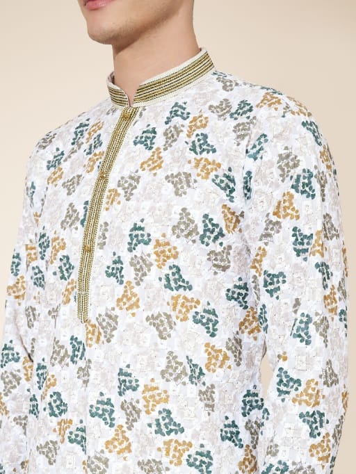 Heavy Cotton Digital Printed Lakhnavi Ethnic Kurta