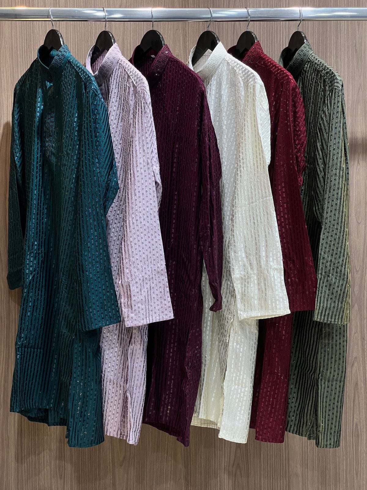 Heavy Embroidery and Sequin Work Men’s Kurta Set - Image 14