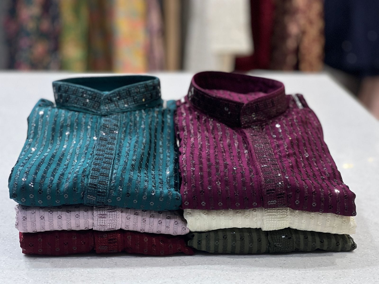 Heavy Embroidery and Sequin Work Men’s Kurta Set - Image 4