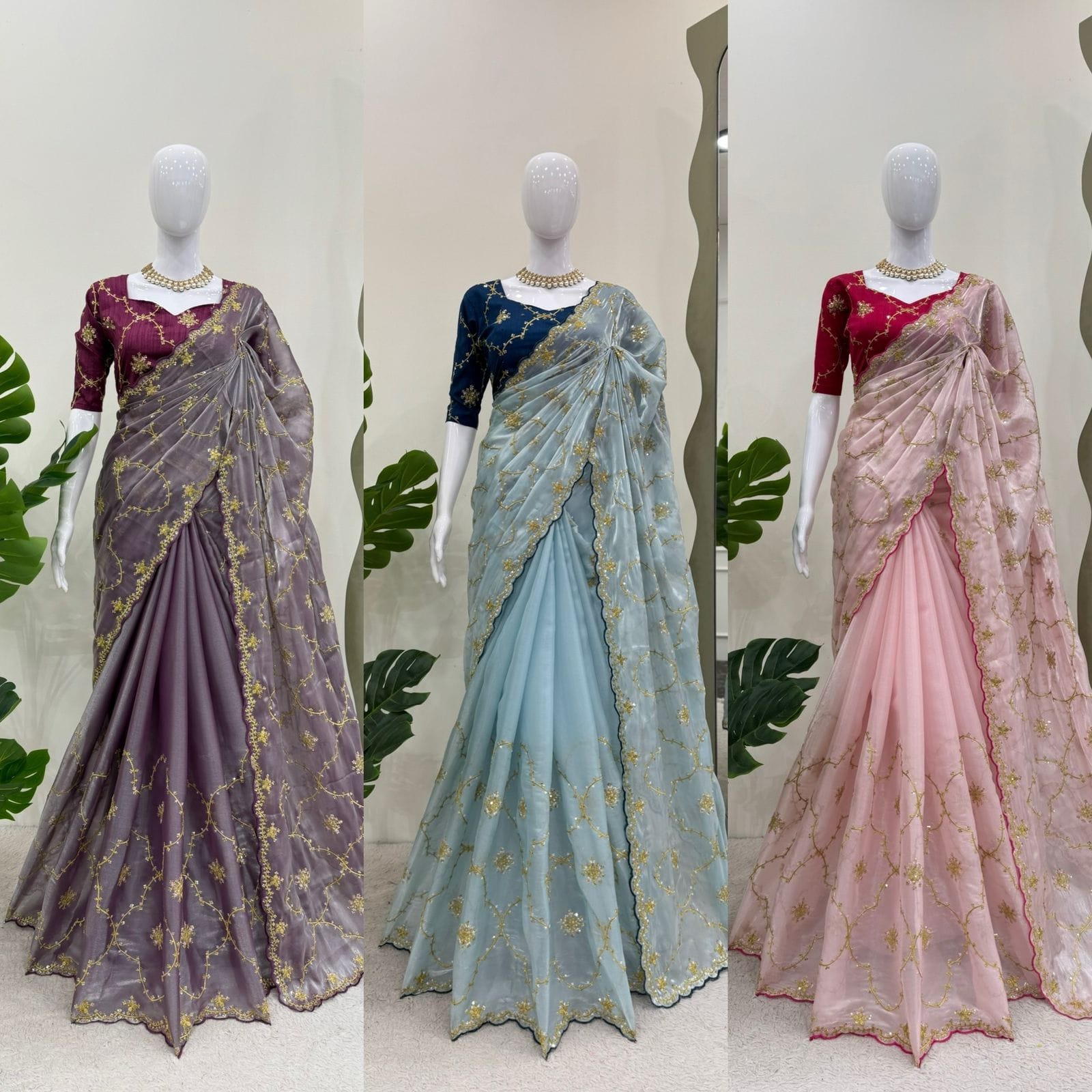 Jimmy Chu Wedding Saree for Women - Image 6