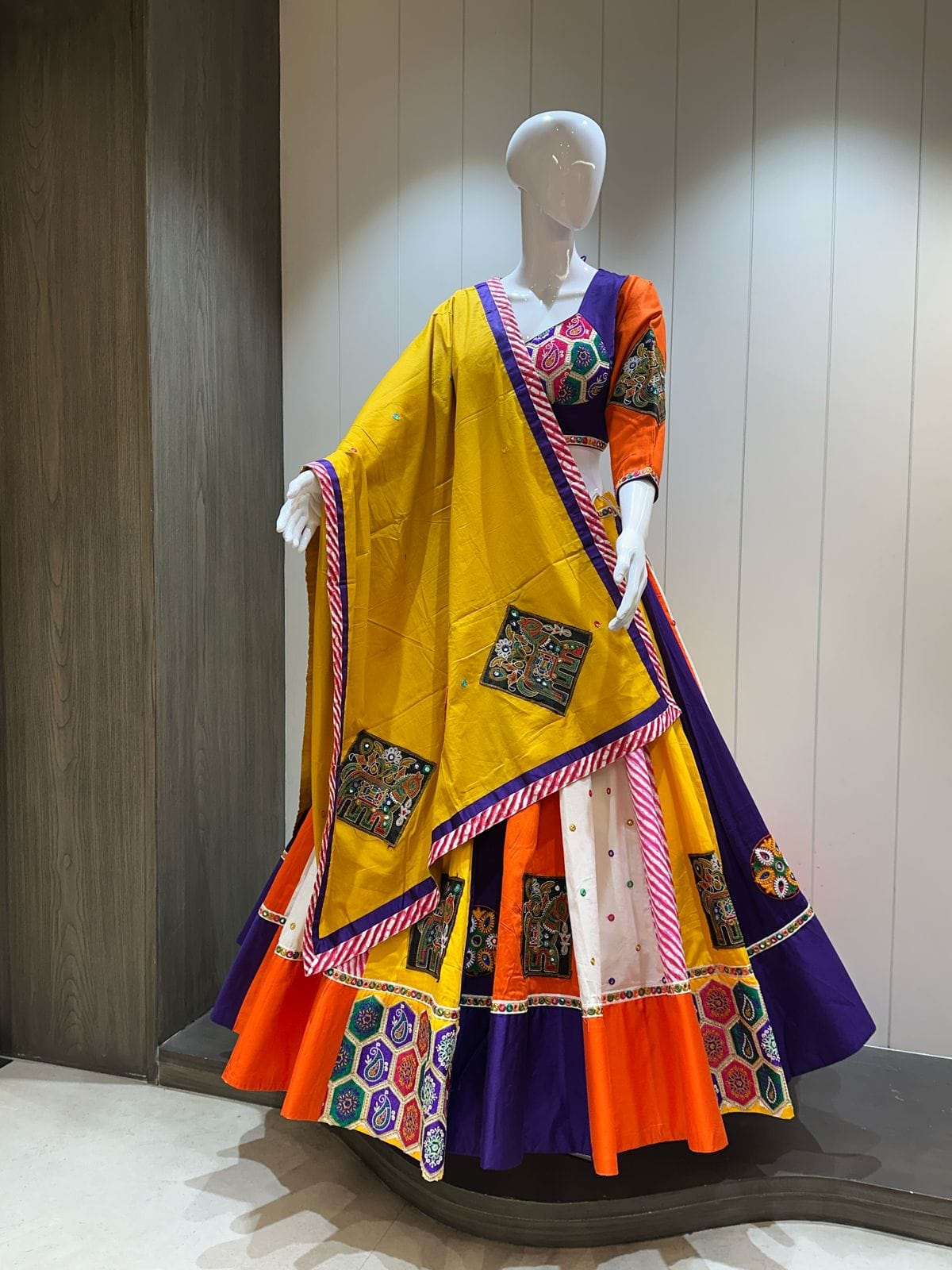 Multi Color Navratri Chaniya Choli with 8 Meter Flair - Image 2