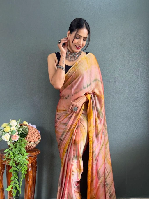 Printed Ready to Wear Saree Under 1000 Rs