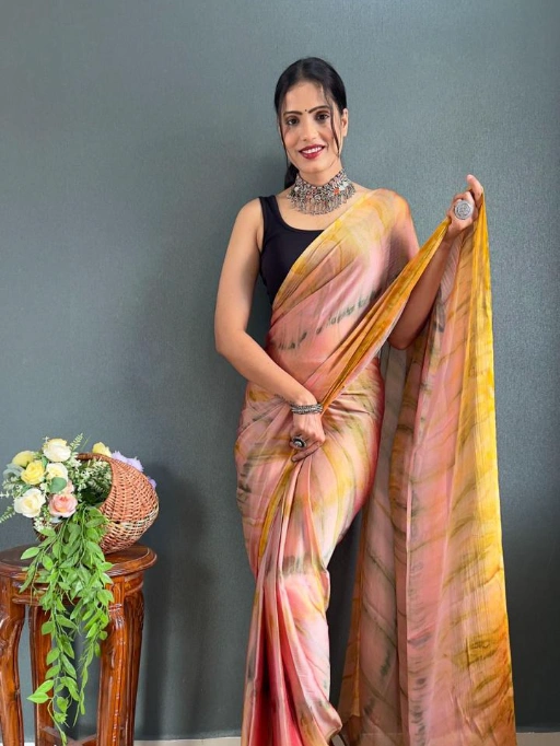 Printed Ready to Wear Saree Under 1000 Rs