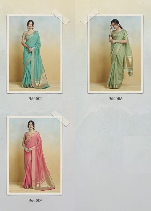 Pastel Color Khadi Silk Sarees