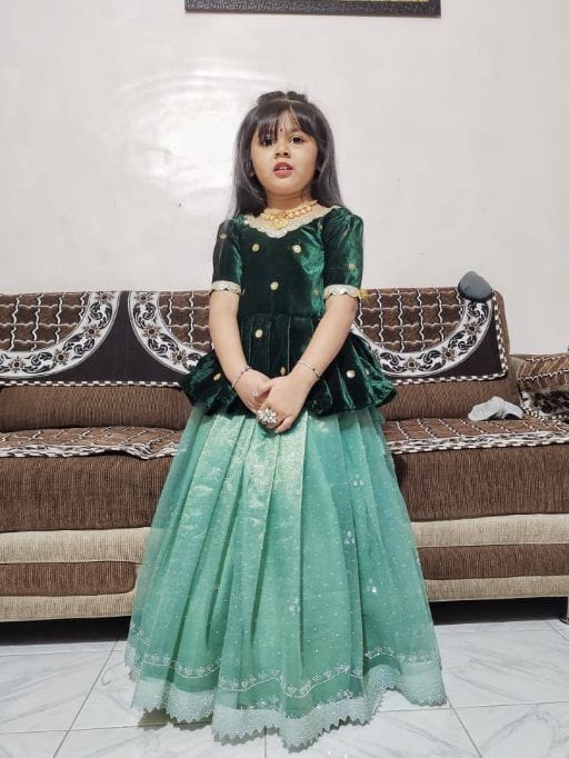 Readymade Kids Lehenga Choli with Embroidery - Image 5