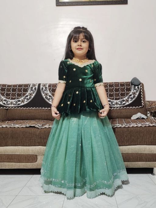 Readymade Kids Lehenga Choli with Embroidery - Image 6