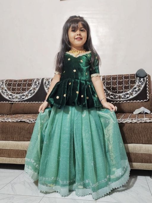 Readymade Kids Lehenga Choli with Embroidery - Image 2