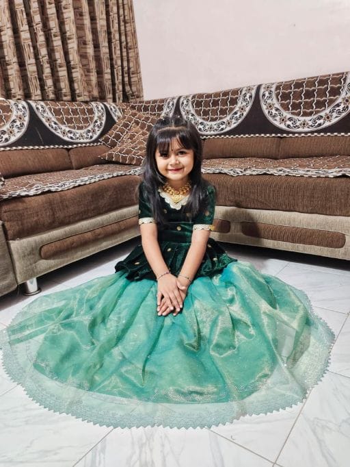 Readymade Kids Lehenga Choli with Embroidery - Image 4