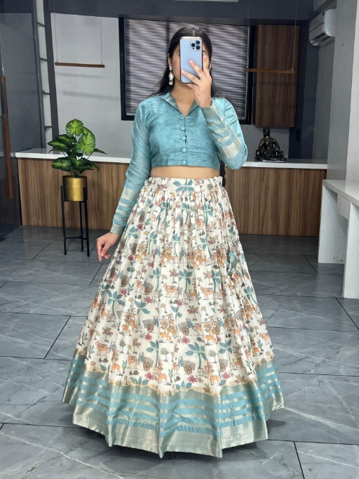 Readymade Silk Coord Lehenga Set