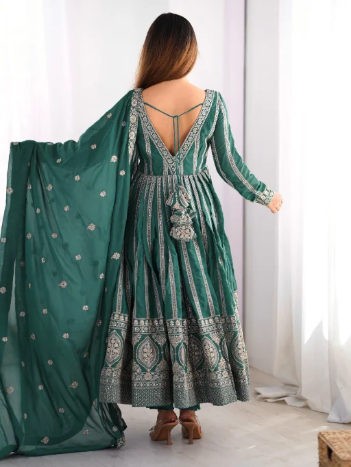 Readymade Yellow Anarkali Suit for Haldi Function - Image 8