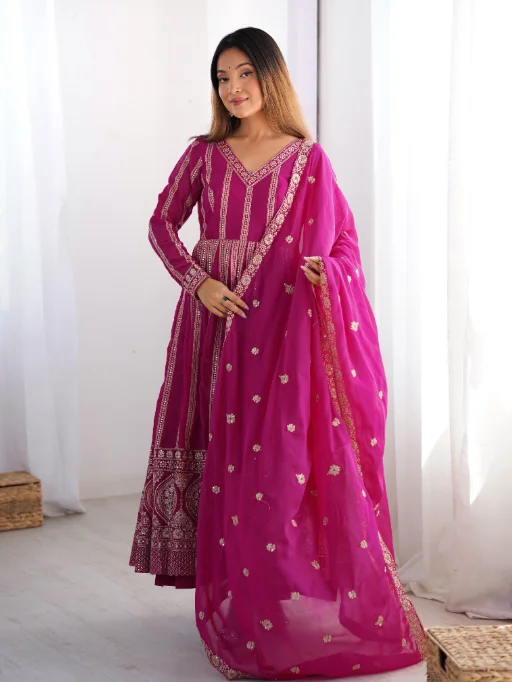 Readymade Yellow Anarkali Suit for Haldi Function (2)