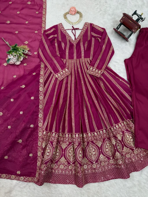 Readymade Yellow Anarkali Suit for Haldi Function - Image 13