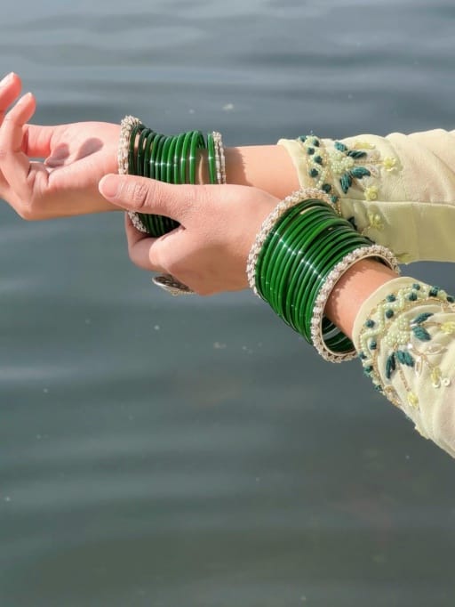 Readymade Pista Color Anarkali Gown With HandWork