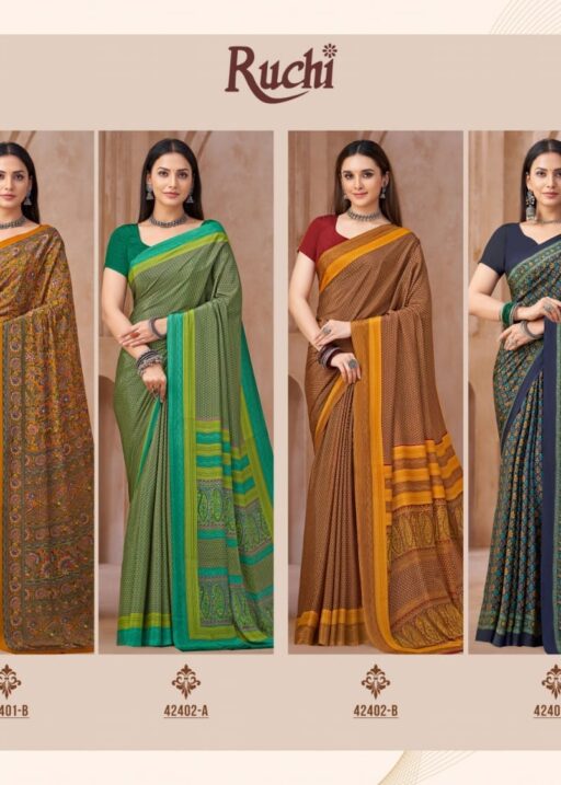 Daily Wear Printed Crepe Saree