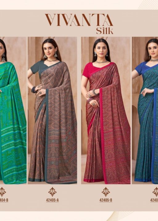 Daily Wear Printed Crepe Saree