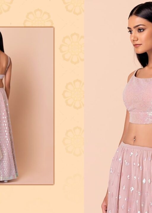 Women's Wear Sky Blue Lehenga Choli