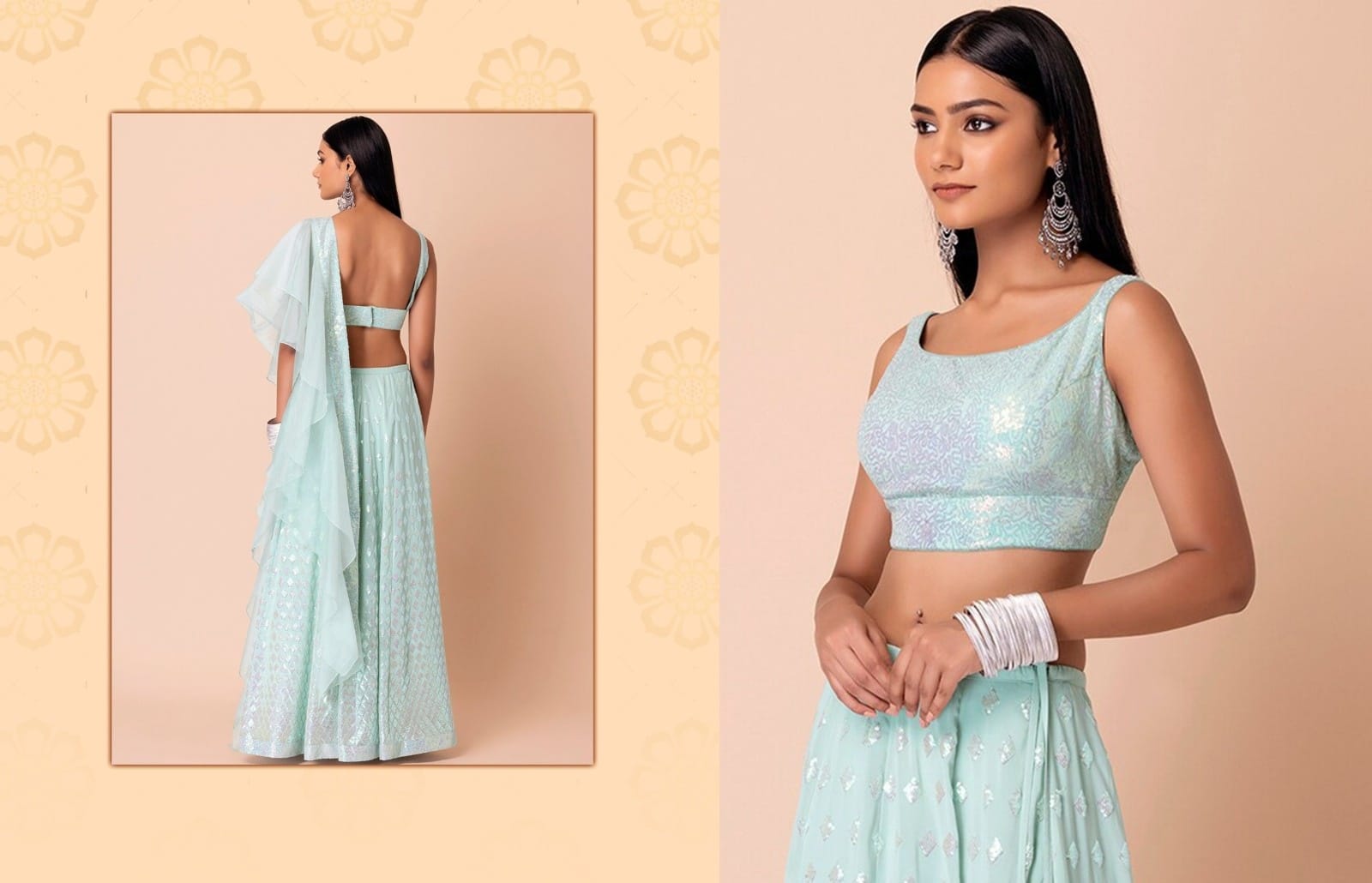 Women's Wear Sky Blue Lehenga Choli