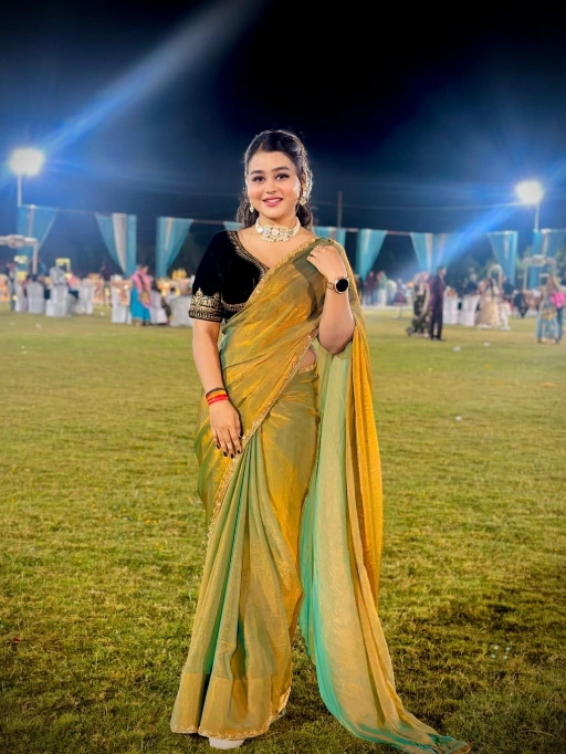 Buy Trending Handwork Border Silk Gold Saree