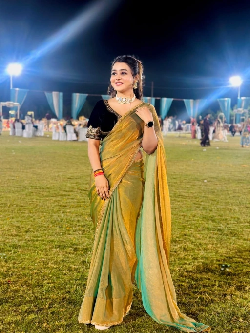 Buy Trending Handwork Border Silk Gold Saree