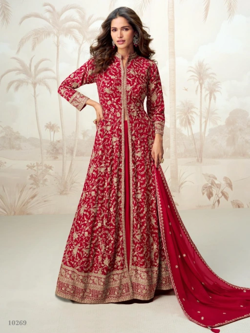 Buy Wedding Wear Slit Cut Anarkali Suit