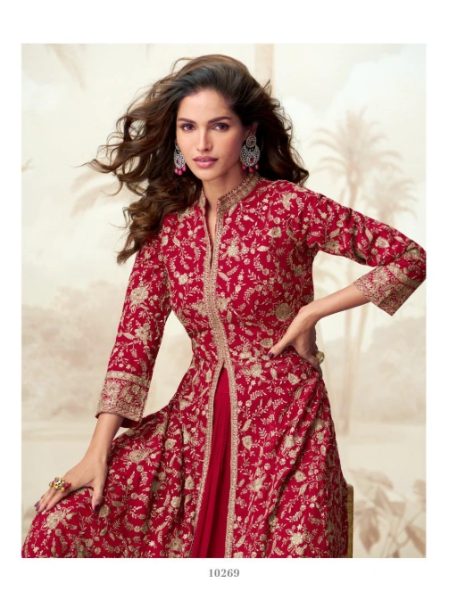 Buy Wedding Wear Slit Cut Anarkali Suit