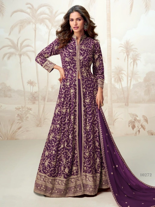 Buy Wedding Wear Slit Cut Anarkali Suit