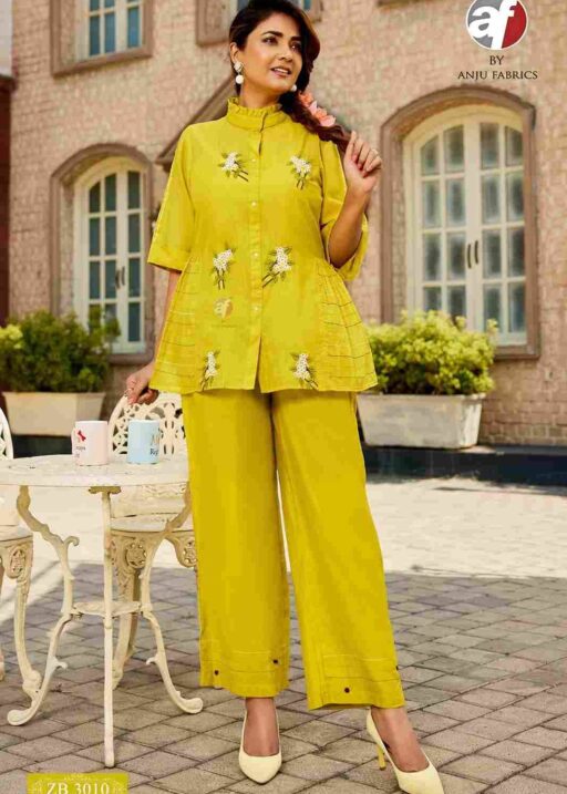 Designer Readymade Mal Chanderi Co-Ord Set