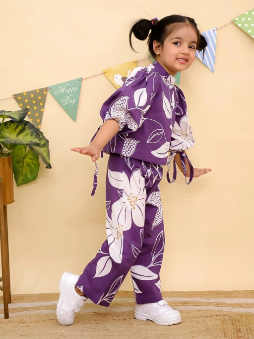Floral Printed Stylish Kids Co-ord Set