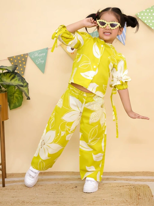 Floral Printed Stylish Kids Co-ord Set