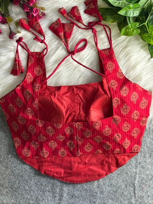 Readymade Ajrakh Printed Blouse