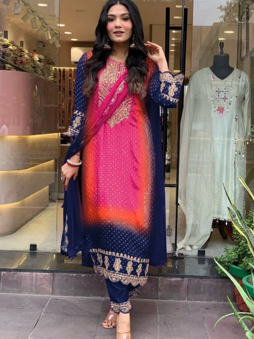 Shop Stylish Bandhini Printed Readymade Suit