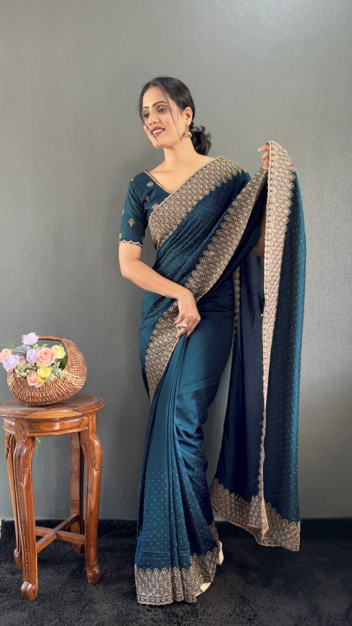 Traditional Ready to Wear Saree For Sangeet - Image 2