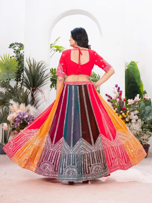 Trending Multi Color Wedding Wear Lehenga Choli