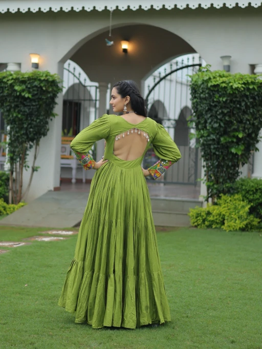 Big Flair Katchi gamthi Work Navratri Wear Gown