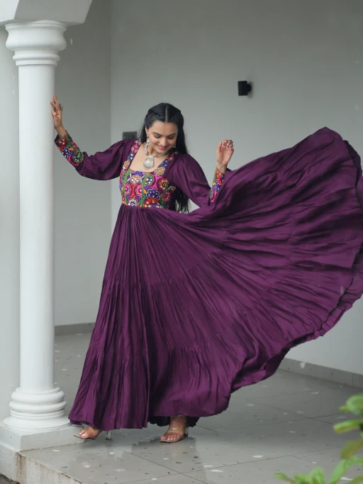 Big Flair Katchi gamthi Work Navratri Wear Gown