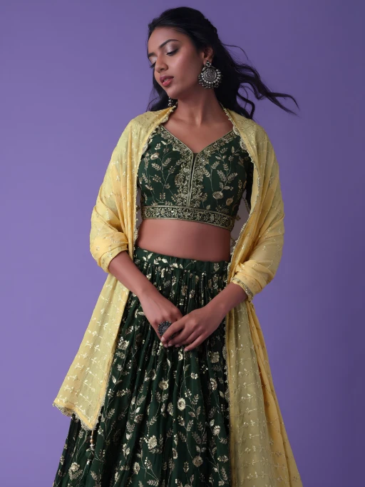 Bridesmaid Green Lehenga Choli