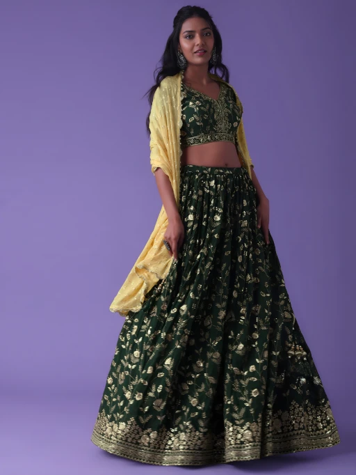 Bridesmaid Green Lehenga Choli