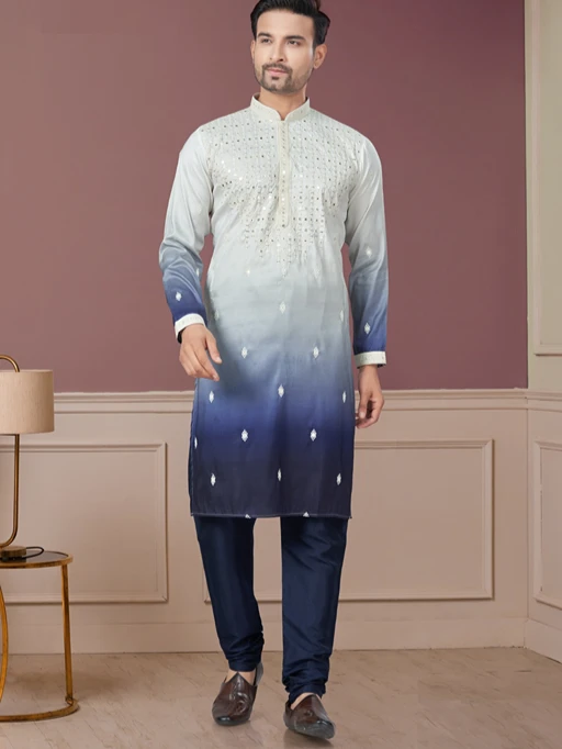 Buy Wedding Wear Men's Embroidery Kurta Set