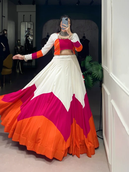 Gamthi Work Big Flair Navratri Chaniya Choli