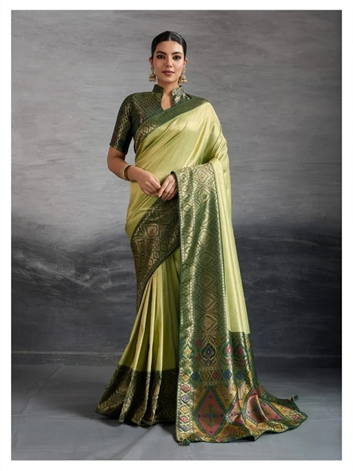 Kanjivaram Soft Silk Saree with Kadiyal Pattern