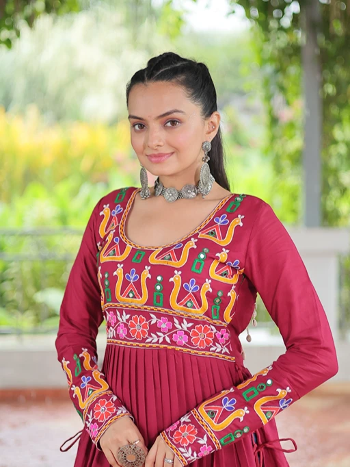 Stylish Long Kurti for Navratri Garba Outfit