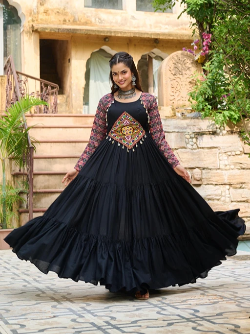 Traditional Katchi Work Navratri Gown for Women