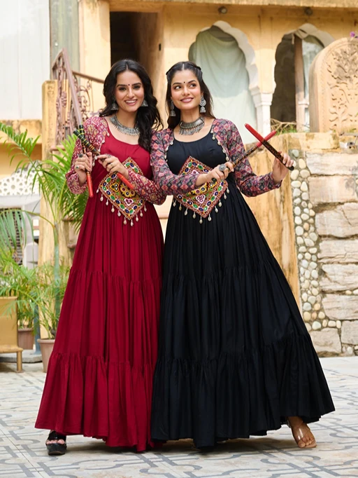 Traditional Katchi Work Navratri Gown for Women
