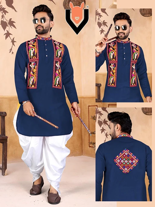Traditional Navratri Men's Kurta with Dhoti
