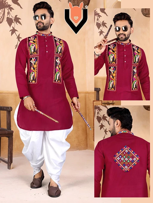Traditional Navratri Men's Kurta with Dhoti
